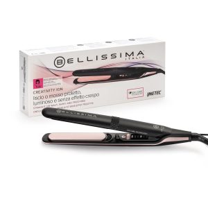 Planchita Creative Ion Bellissima con placas cerámicas ionizadas para alisar y moldear el cabello.