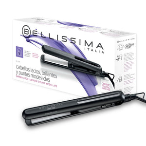 Planchita de pelo Bellissima B9 100 con placas cerámicas flotantes para alisar el cabello.